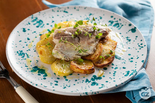 Ricciola al forno con patate Visagri