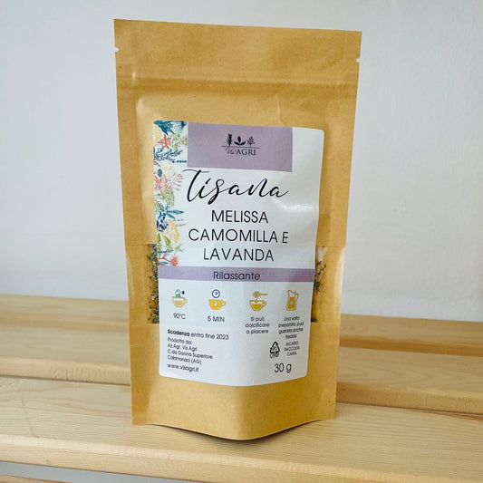 Tisana Melissa, Camomilla e Lavanda 30 g