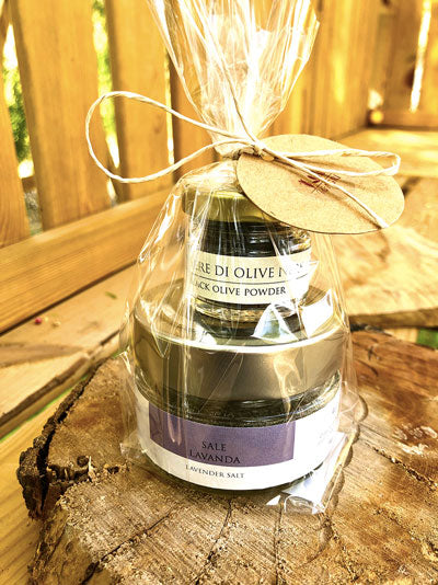 sale lavanda e polvere olive nere