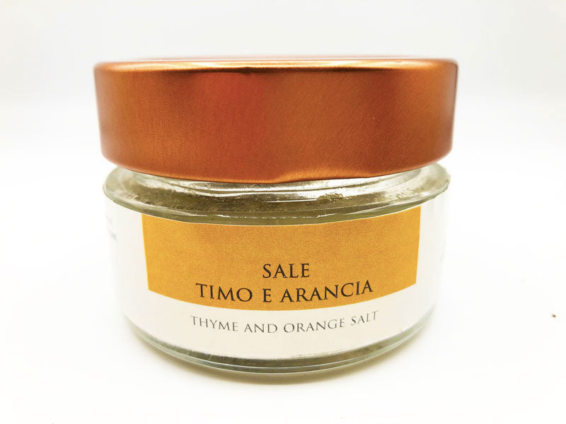 sale aromatico timo e arancia barattolo