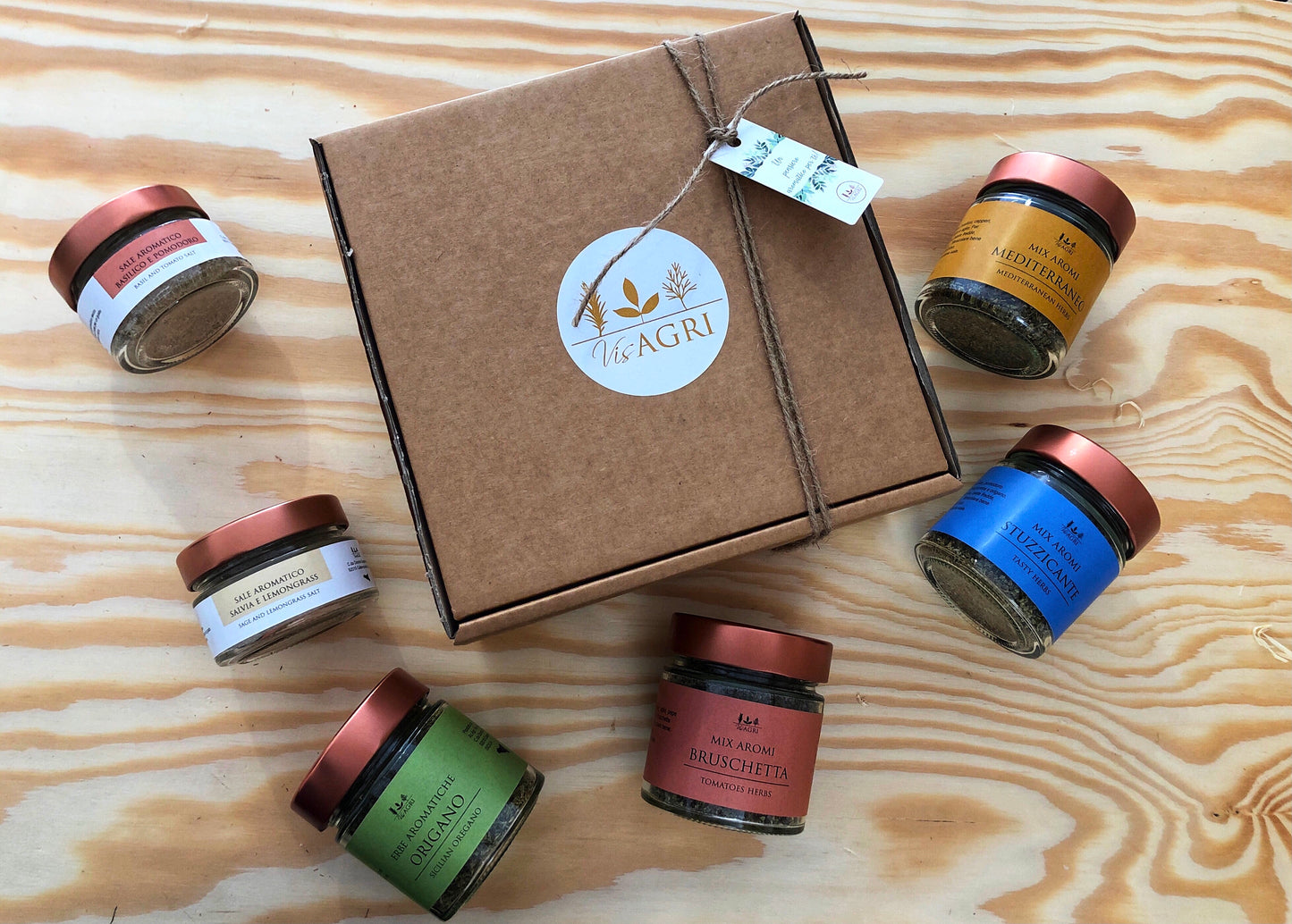 summer box barattoli su legno con scatola