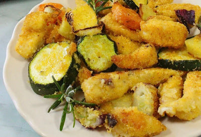 Immagine ricetta Filetti di pollo agrumati con verdure al forno