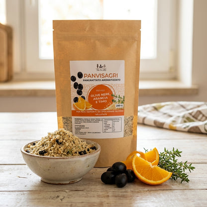 Panvisagri Olive Nere, Arancia e Timo – 250g SENZA AGLIO
