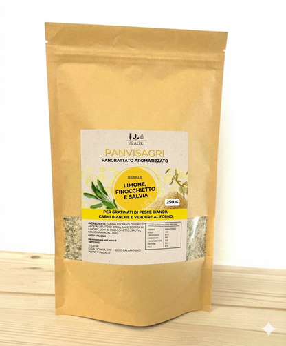 Panvisagri Limone, Finocchietto e Salvia – 250g SENZA AGLIO